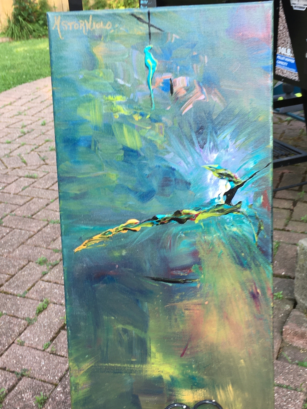 Abstract Acrylics On Canvas Painting